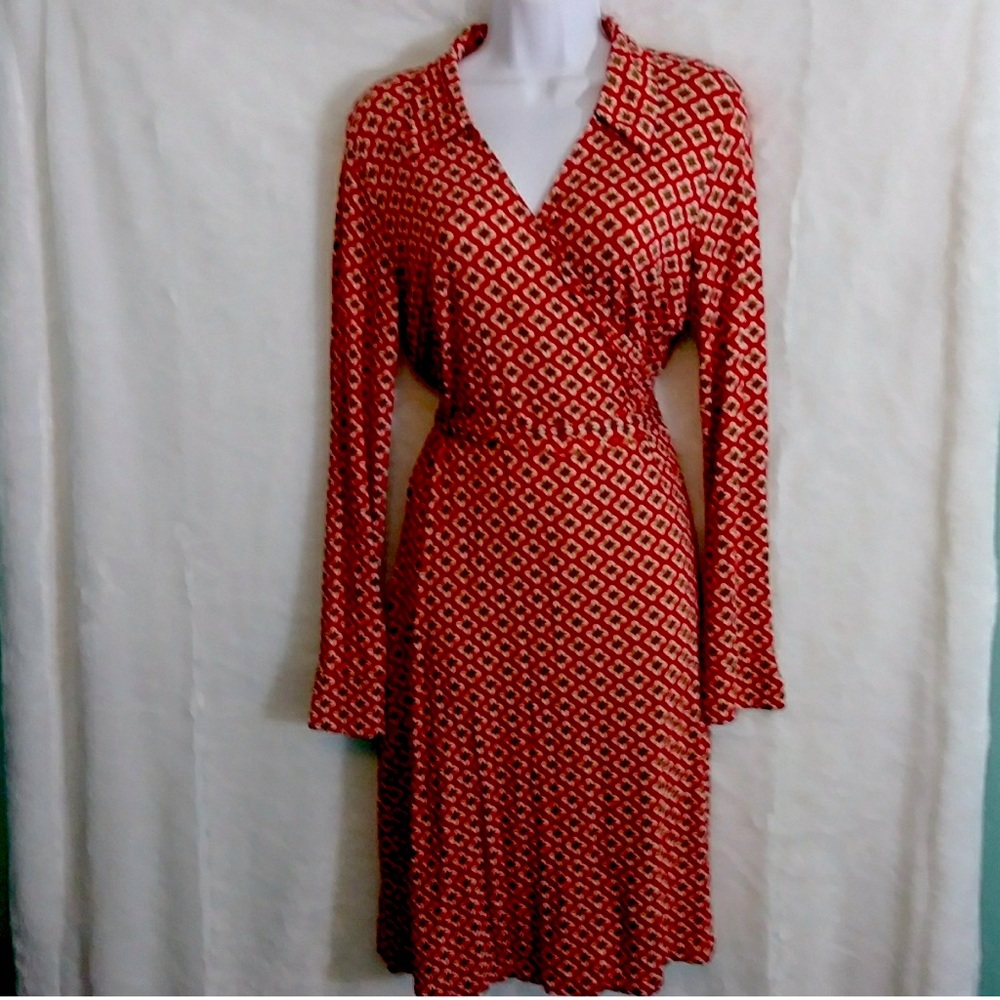 Boden Red Wrap Dress